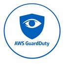 ICONO AZUL DE AWS GuardDuty CON FONDO BLANCO Y UN CIRCULO AL EXTERIOR