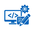 ICONO AZUL DE DESARROLLO DE SOFTWARE A LA MEDIDA SIN FONDO NI TEXTO-1