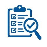 ICONO AZUL Y CON FONDO BLANCO SIN INCLUIR TEXTO SOBRE AUDITORIA