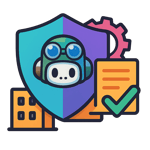 ICONO DE COLORES DE Poltica corporativa de uso de GitHub Copilot SIN INCLUIR TEXTO NI FONDO