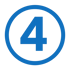 ICONO DE NUMERO 4 SIN INCLUIR FONDO NI TEXTO Y UN CIRCULO AL EXTERIOR  COLOR AZUL-1