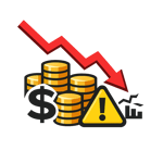 ICONO DE Riesgos financieros SIN INCLUIR FONDO NI TEXTO