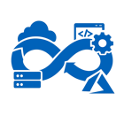 icon azul sin incluir fondo ni texto de DevOps en Azure