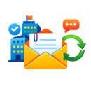 icon de  colores sin texto  y sin fondo de Correspondencia interna