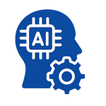 icono azul rey sin incluir fondo ni texto de Inteligencia artificial empresarial