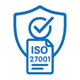 icono azul sin fondo y sin texto sobre la nom ISO 27001-1