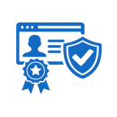 icono azul sin incluir fondo de cerificado digital