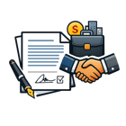 icono de Contratos comerciales sin incluir fondo ni texto-1