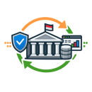 icono de Integracin con plataformas gubernamentales existentes  sin fondo ni texto-1