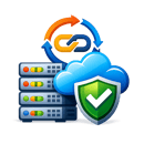 icono de colores sin fondo ni texto de Plataformas empresariales de alta disponibilidad