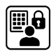 icono de control  de acceso y seguridad sin uncluir texto