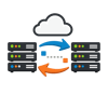 icono de migracion de servidores sin incluir fondo ni texto