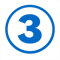 icono de numero 3 en azul con fondo trnasparente y un circulo al exterior-2