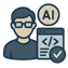 icono de un  AICodeReviewersin incluir texto