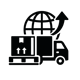 icono negro con fondo blanco de sector logistica sin incluir texto-1