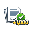 icono sin fondo ni texto de 1000 contratos activos