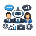 icono sin incluir fondo de Chatbots empresariales