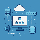 infraestructura en computadora fondo azul cuadrado sin incluir texto-1 infraestructura en computadora fondo azul cuadrado sin incluir texto-1