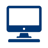 realiza el icono azul rey de una computadora