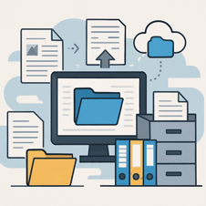 una imagen de un gestor documental sin incluir texto