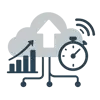 Alto rendimiento  de servicios de nube  sin incluir fondo ni texto