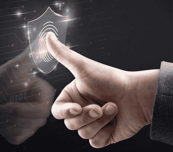biometric-technology-background-with-fingerprint-scanning-system-virtual-screen-digital-remix