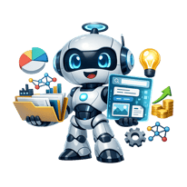 Robot AI con interfaz holográfica y gráficos