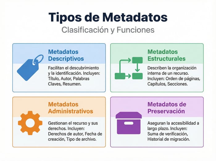 Tipo de metadatos Tipo de metadatos