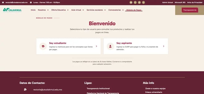 captura-modulo-pagos-ut-calakmul