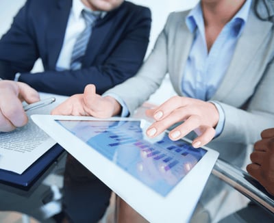 close-up-businesswoman-showing-graph-digital-tablet