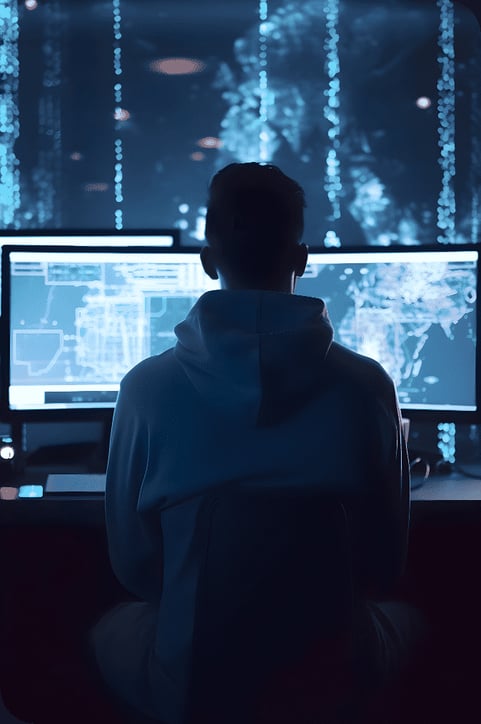 back-view-man-sitting-front-computer-monitor-looking-screen-1