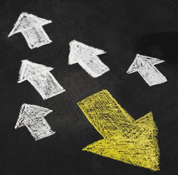 yellow-arrow-group-white-arrows-with-different-direction