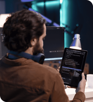 man-doing-software-quality-assurance-using-tablet-reading-source-code