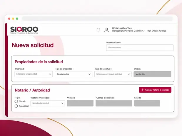 siqroo App Nueva Solicitud
