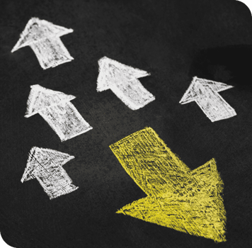 yellow-arrow-group-white-arrows-with-different-direction