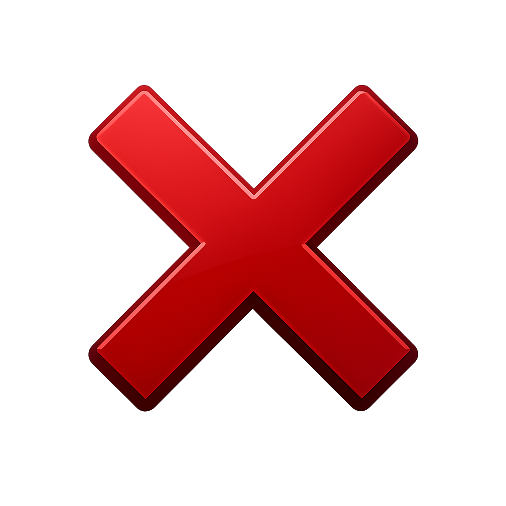 EQUIS DE ERROR SIN FONDO NI TEXO