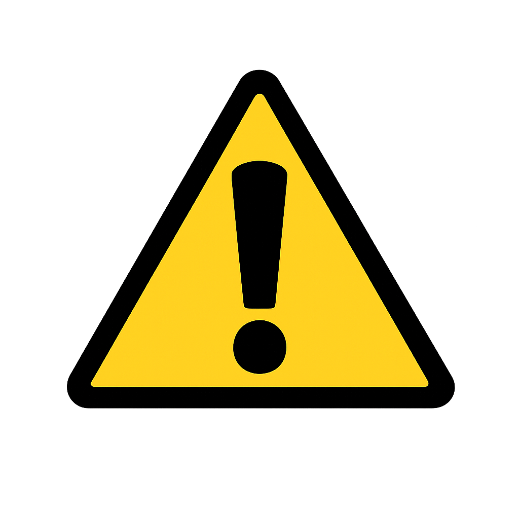 ICONO DE ADVERTENCIA SIN FODO NI TEXTO