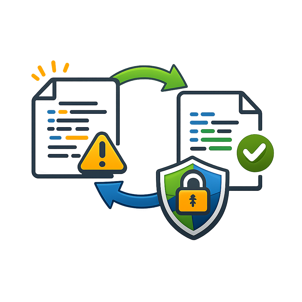 icono  sin fondo ni texto de refactoricen cdigo legacy con mayor seguridad-1