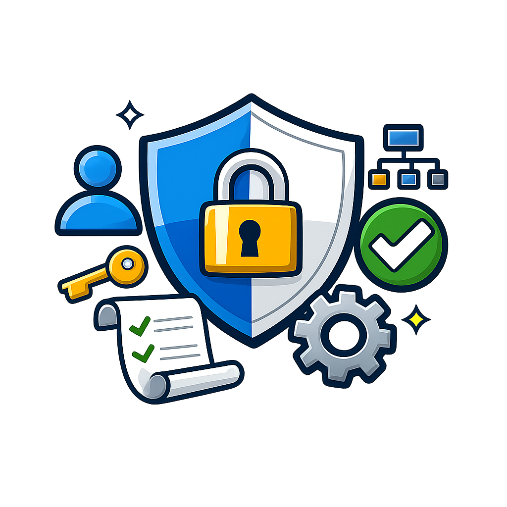 icono de Capa de seguridad con autenticacinautorizacin y buenas prcticas   sin incluir fondo ni texto