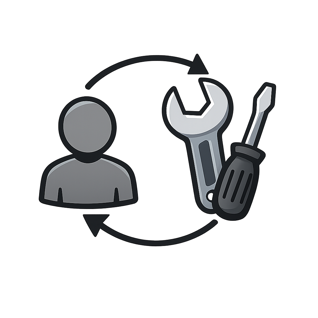 icono de Dependencia de herramientas sin operacin especializada sin incluir fondo ni texto