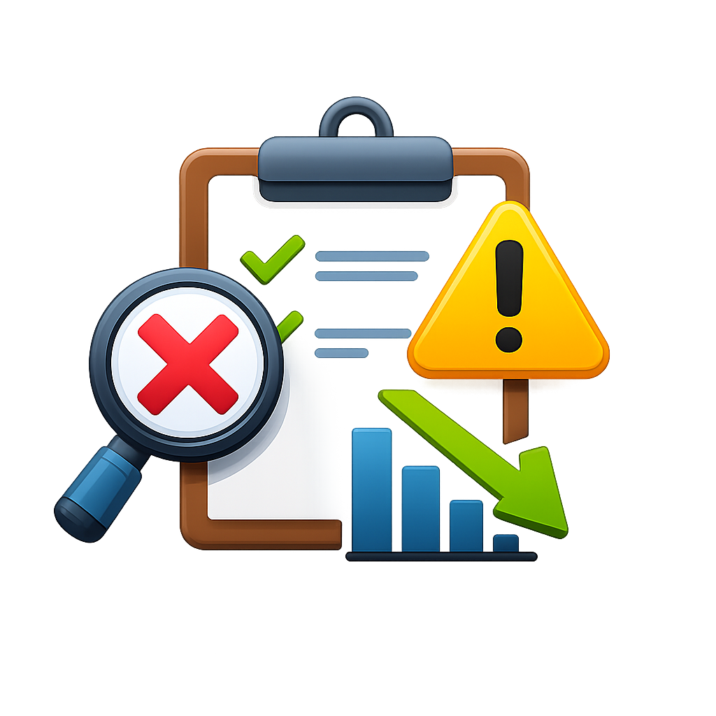 icono de Minimiza errores comunes sin fondo ni texto