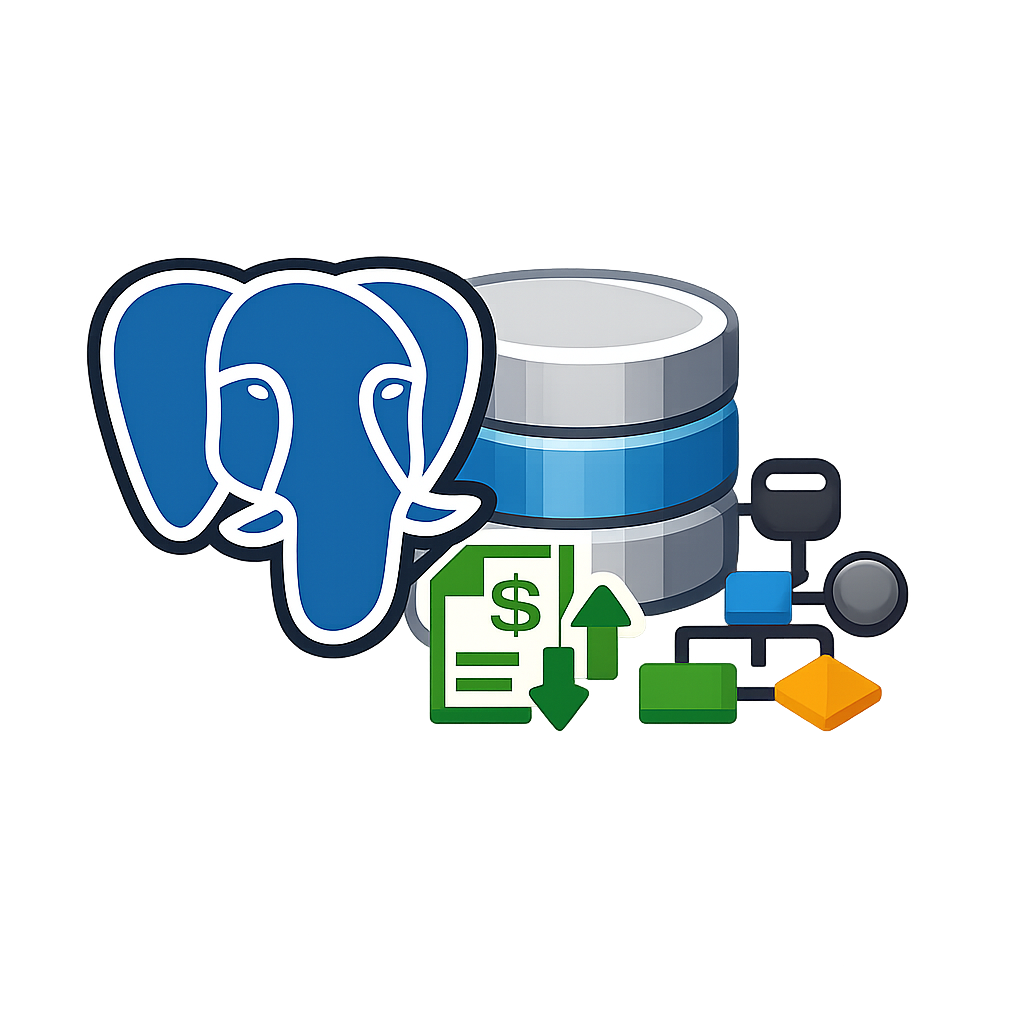 icono de PostgreSQL como base de datos relacional para operacin transaccional   sin fondo ni texto