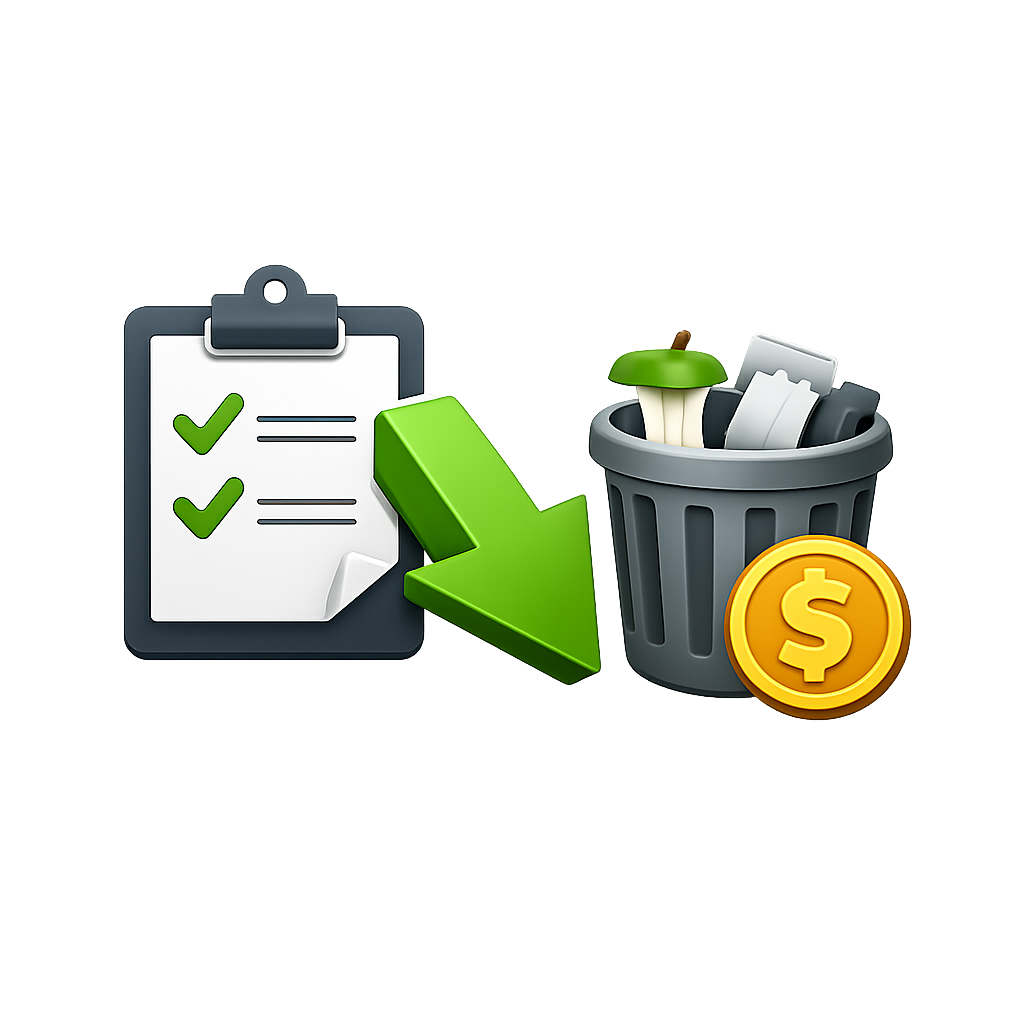 icono de Reduccin de mermas  sin fondo ni texto