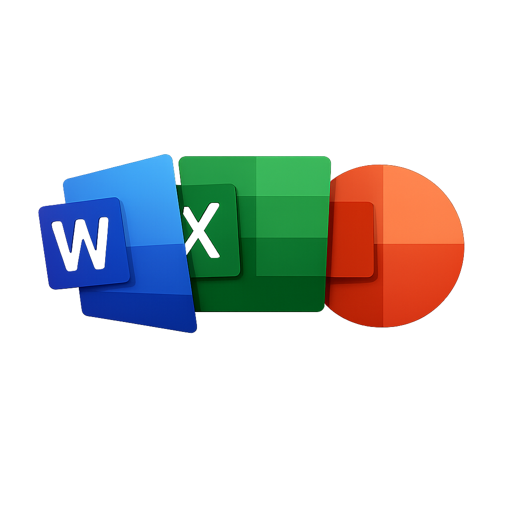 icono sin fondo ni texto de Office Word Excel PowerPoint-1